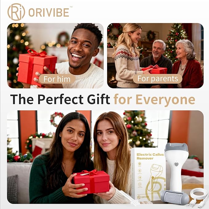 Electric Callus Remover for Feet – 2 Speeds, Fine & Coarse Rollers, USB-C Rechargeable, 60-Min Runtime, Cleaning Brush – Smooth Heels at Home with Foot File for Dead Skin Removal