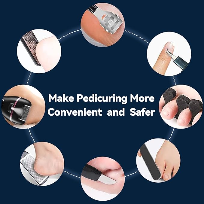 Wea&Hea Electric Callus Remover for Feet with 9 Roller Heads 2 Speed Rechargeable Waterproof Professional Pedicure Kit 30 in 1 Foot File Tools Perfect for Dead Hard Cracked Dry Skin