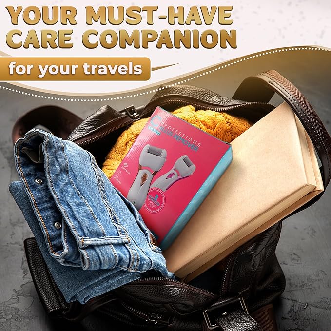 Electric Callus Remover for Feet – 5W Electric Foot Filer, 90-Min Runtime Foot Sander with Fast 2H Charge & 3 Replacement Rollers – Hard Skin Remover for Feet with Ergonomic Handle for Easy Grip