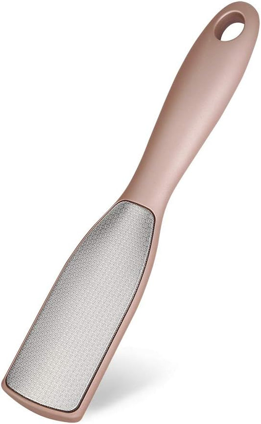 BEZOX Foot File Callus Remover, Double Sided Foot Scrubber for Dead Skin, Stainless Steel Pedicure File for Cracked Heel W/Cloth Storage Bag & Gift Box