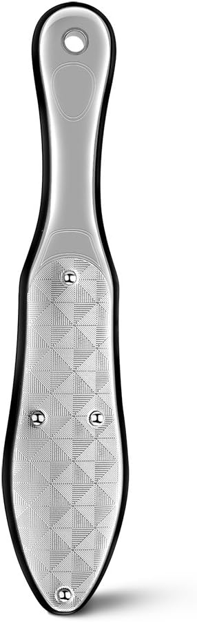 BEZOX Professional Foot File Callus Remover, Double Sided Pedicure Rasp for Cracked Heel and Dead Foot Skin - Heavy Duty Surgical Grade Stainless Steel - W/Cloth Storage Bag & Gift Box