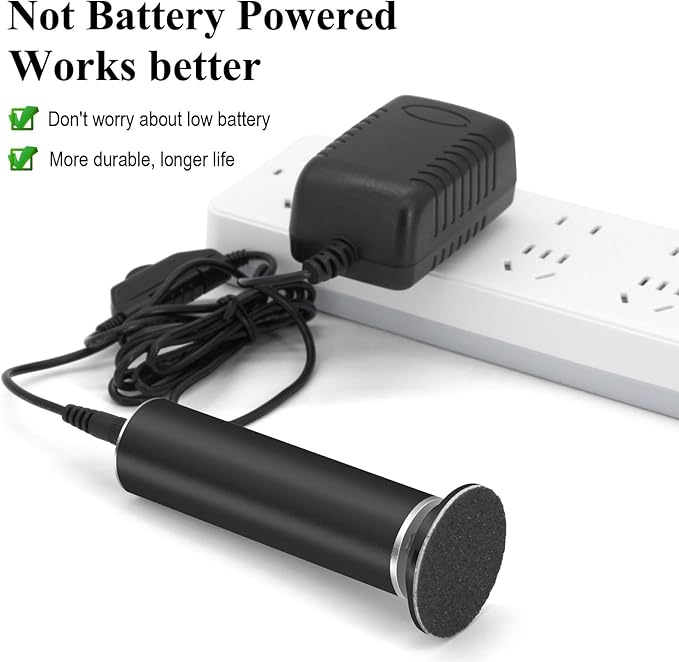 Electric Callus Remover Foot Scrubber, Adjustable Speeds Electric Foot File Sander Grinder Pedicure Tools for Feet Dead Skin Remover with 60 Replaceable Sandpaper Discs, Black