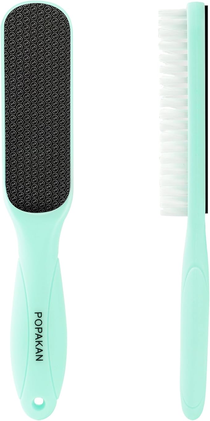 Foot File Callus Remover - Dead Skin Nano Glass Remover for Feet with Soft Brush, Professional Pedicure Tool for Home Foot Care - Green
