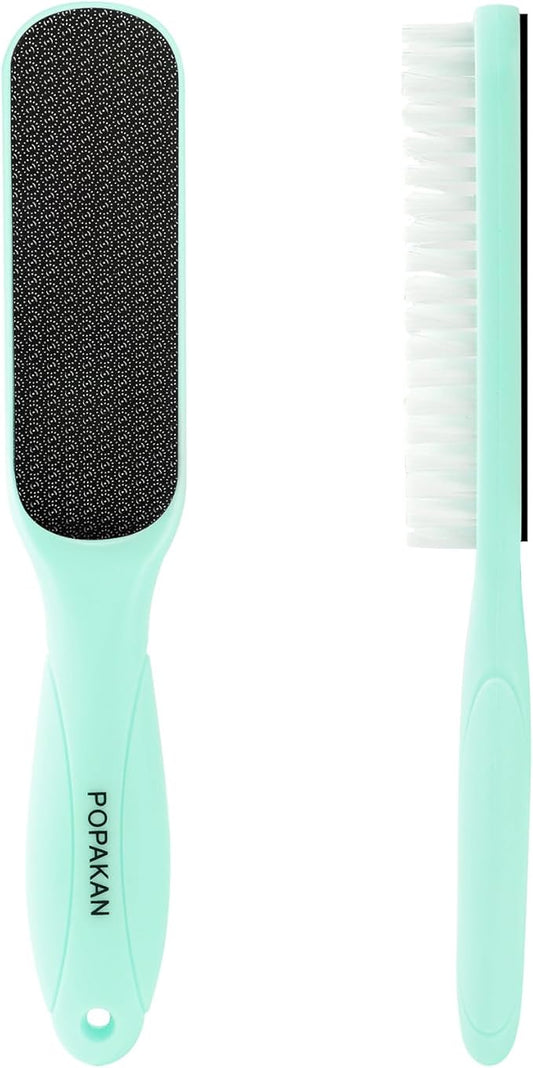 Foot File Callus Remover - Dead Skin Nano Glass Remover for Feet with Soft Brush, Professional Pedicure Tool for Home Foot Care - Green