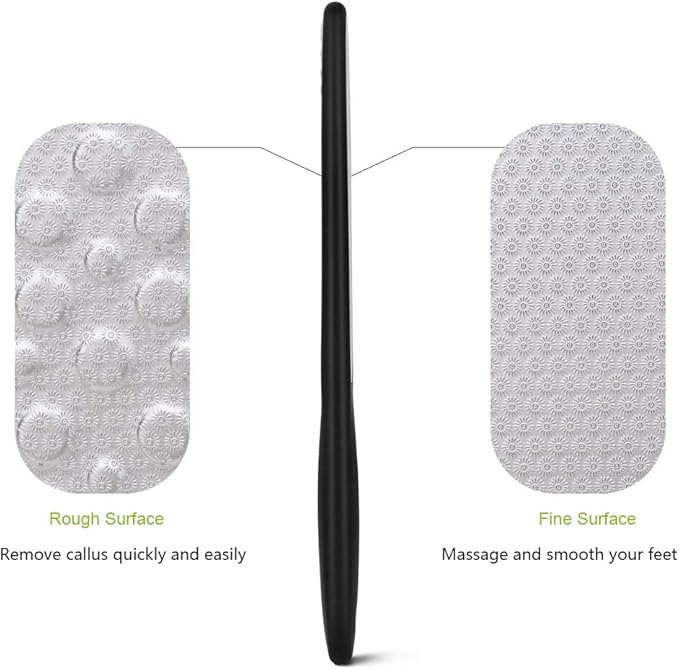 BEZOX Foot File (1 PCS), Double Sided Foot Scraper Callus Remover, Foot Rasp for Cracked Heel and Foot Corn Removal, Stainless Steel Pedicure File W/Cloth Storage Bag