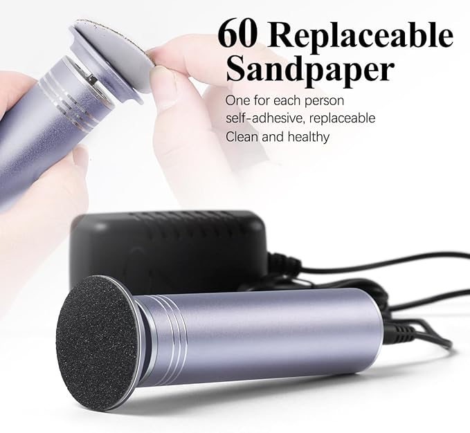 Upgraded Electric Callus Remover for Feet 1200rpm, Adjustable Speed Professional Electric Foot Sander Foot Filer Women Men Pedicure Tools for Feet Callus Remover, FCR-2 Gray