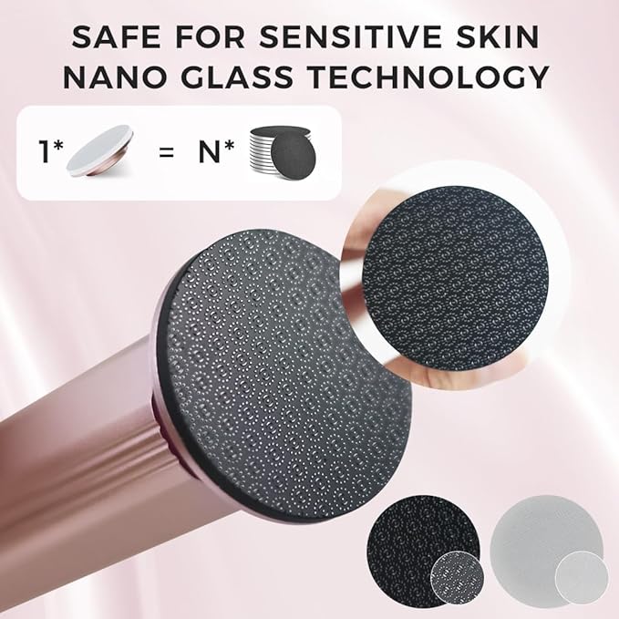 Electric Foot Callus Remover with Nano Glass Head, 9-Speed Rechargeable Foot File with Adjustable R/F Rotation, Digital Display & Powerful Motor for Cracked Heels & Dead Skin (Pink)