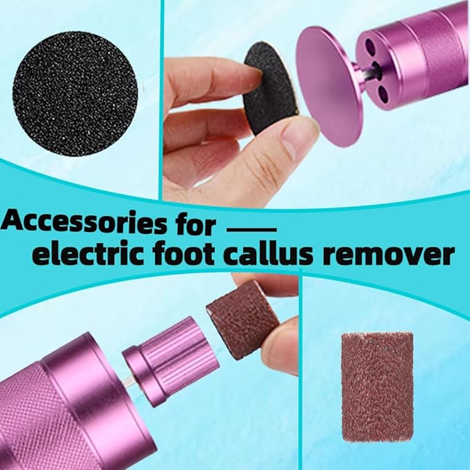 54 Sandpaper Discs (1.7'' x 1.7'' for Electric Foot File Callus Remover and 30 pcs(0.5'' x 0.5'') Sanding Rings
