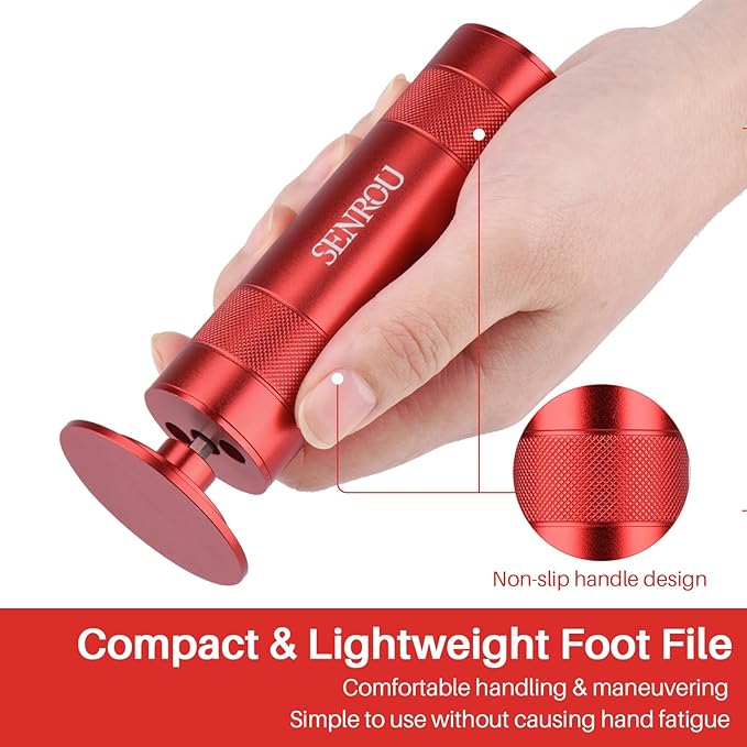 Electric Foot File, Callus Remover for Feet,Adjustable Speed 2 in 1 Electric Foot File Nail Grinder with 60 Pcs Sandpaper Discs, Tool for Dead Skin and Calluses,Gift for Women, Men- Red