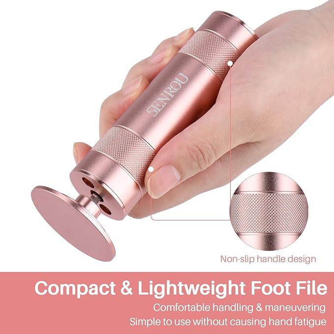 Electric Foot Callus Remover, 2-in-1 Electric Foot Filer/Nail Filer, Callus Remover for Feet with 60Pcs+12Pcs Sandpaper Discs，Holiday Gift Foot Repair Tool, Champagne Gold