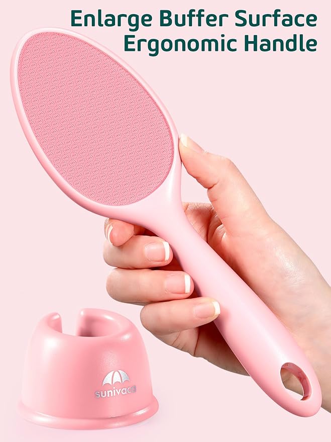 2-Sided Glass Foot File Callus Remover (Pink)