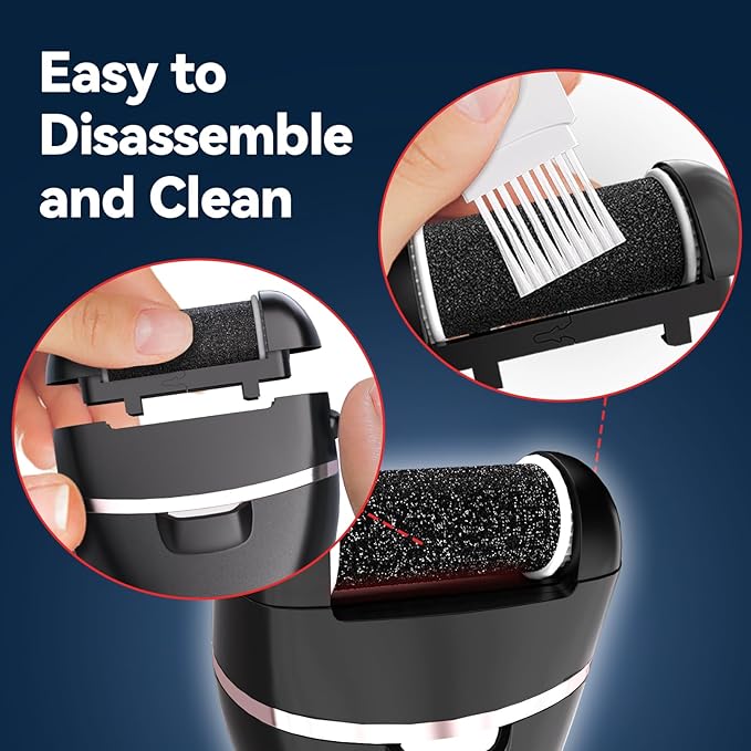 Wea&Hea Electric Callus Remover for Feet with Rechargeable Waterproof 17 in 1 Professional Pedicure Kit with 3 Roller Heads 2 Speed,Foot File, Foot Care Tools Perfect for Dead Hard Cracked Dry Skin