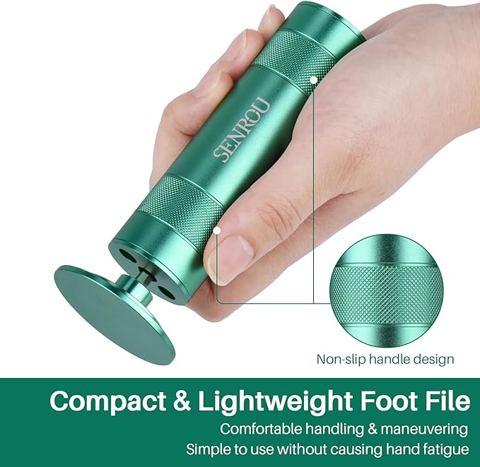 Electric Foot Callus Remover, 2-in-1 Electric Foot Filer/Nail Filer, Callus Remover for Feet with 60Pcs+12Pcs Sandpaper Discs，Holiday Gift Foot Repair Tool, Green