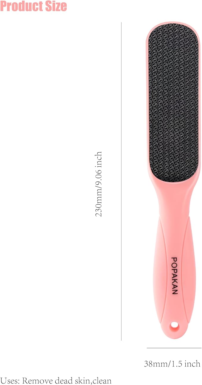 Foot File Callus Remover - Dead Skin Nano Glass Remover for Feet with Soft Brush, Professional Pedicure Tool for Home Foot Care - Pink