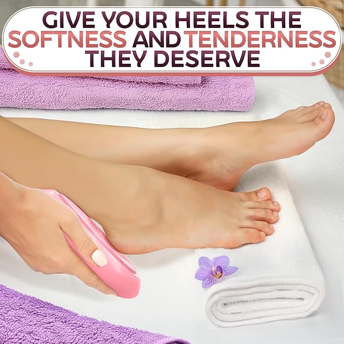 Nano Glass Foot File Callus Remover – 4.6" Glass Foot Scrubber Dead Skin Remover for Feet, Ergonomic Heel Scraper for Cracked Heels, Scratch-Resistant – Moisture-Resistant & Gentle Cleansing