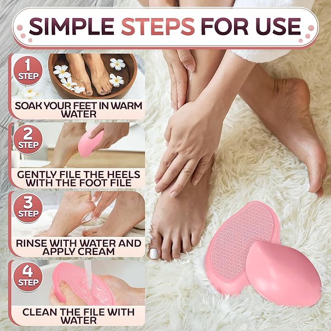 Nano Glass Foot File Callus Remover – 4.6" Glass Foot Scrubber Dead Skin Remover for Feet, Ergonomic Heel Scraper for Cracked Heels, Scratch-Resistant – Moisture-Resistant & Gentle Cleansing